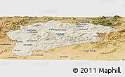 Shaded Relief Panoramic Map of Guelma, satellite outside