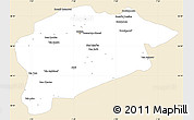 Classic Style Simple Map of Guelma, single color outside