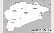 Gray Simple Map of Guelma, cropped outside