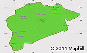 Political Simple Map of Guelma, cropped outside