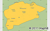 Savanna Style Simple Map of Guelma, cropped outside