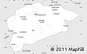 Silver Style Simple Map of Guelma