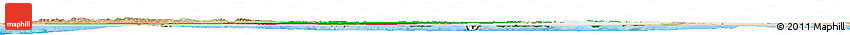 Flag Horizon Map of Algeria, satellite outside, bathymetry sea, flag rotated