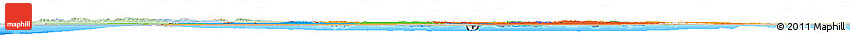 Political Horizon Map of Algeria, lighten, land only