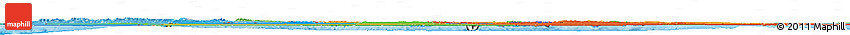 Political Horizon Map of Algeria, political shades outside