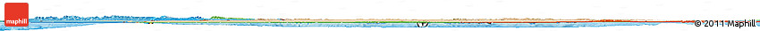 Satellite Horizon Map of Algeria, political shades outside