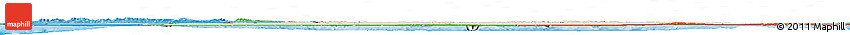 Shaded Relief Horizon Map of Algeria, political shades outside, shaded relief sea