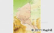 Satellite Map of Illizi, physical outside