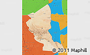 Satellite Map of Illizi, political outside