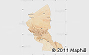 Satellite Map of Illizi, single color outside
