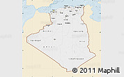 Classic Style Map of Algeria, single color outside