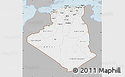 Gray Map of Algeria, single color outside
