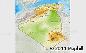 Physical Map of Algeria, lighten, semi-desaturated, land only