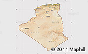 Satellite Map of Algeria, cropped outside