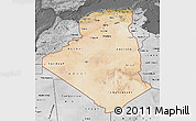 Satellite Map of Algeria, desaturated