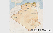 Satellite Map of Algeria, lighten