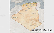 Satellite Map of Algeria, lighten, semi-desaturated