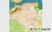 Satellite Map of Algeria, physical outside, satellite sea