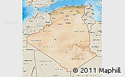 Satellite Map of Algeria, shaded relief outside