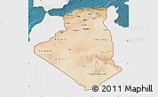 Satellite Map of Algeria, single color outside