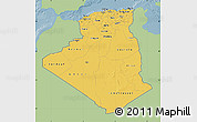 Savanna Style Map of Algeria, single color outside