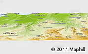 Physical Panoramic Map of Mascara