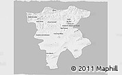 Gray 3D Map of Mila, single color outside
