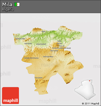 Physical 3D Map of Mila, cropped outside