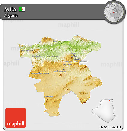 Physical 3D Map of Mila, single color outside