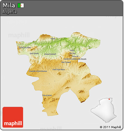 Physical 3D Map of Mila, single color outside