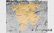 Satellite 3D Map of Mila, desaturated