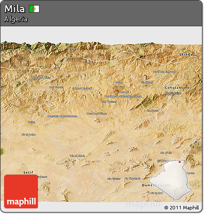 Satellite 3D Map of Mila