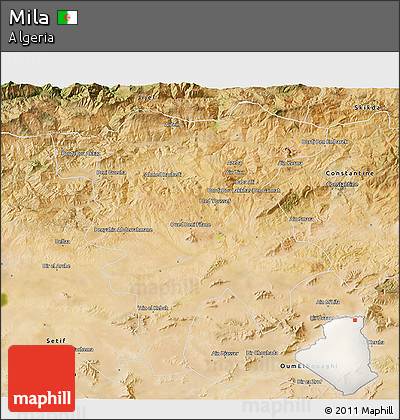 Satellite 3D Map of Mila