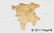 Satellite 3D Map of Mila, single color outside