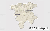 Shaded Relief 3D Map of Mila, cropped outside