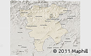 Shaded Relief 3D Map of Mila, semi-desaturated