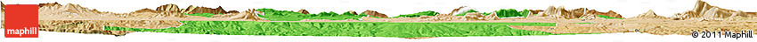 Political Horizon Map of Mila, satellite outside