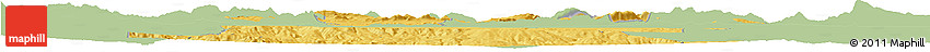 Savanna Style Horizon Map of Mila, single color outside