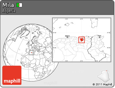 Blank Location Map of Mila