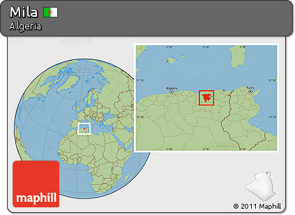 Savanna Style Location Map of Mila