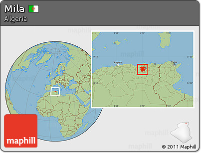 Savanna Style Location Map of Mila