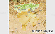 Physical Map of Mila, satellite outside