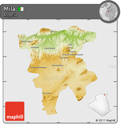 Physical Map of Mila, single color outside
