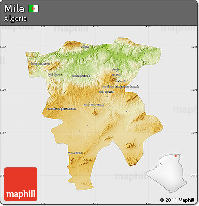 Physical Map of Mila, single color outside