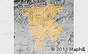 Satellite Map of Mila, desaturated