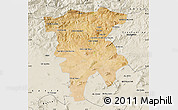 Satellite Map of Mila, shaded relief outside
