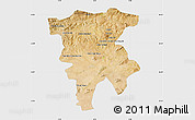 Satellite Map of Mila, single color outside