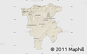 Shaded Relief Map of Mila, single color outside