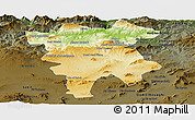 Physical Panoramic Map of Mila, darken