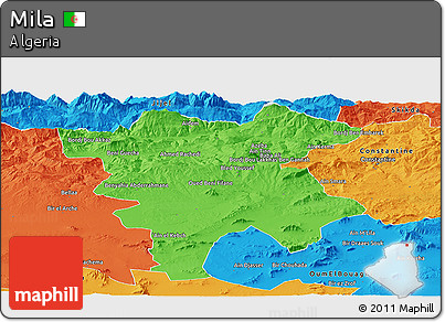 Political Panoramic Map of Mila